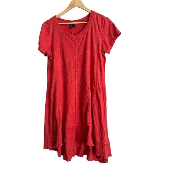 Anthropologie Left Of Center Orange Midi Knit Dress Large - Boho Chic, - Picture 8 of 8